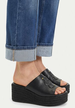 BADURA, BADURA WOMEN'S FLIP-FLOPS BLACK - Pantolette hoch - black