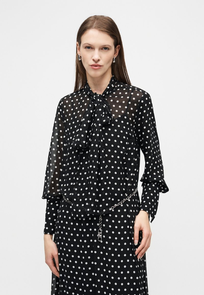 MICHAEL Michael Kors POLKA DOT BOW - Maxi dress - black/white/black -  Zalando.ie