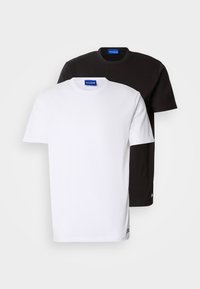 NAOLO 2 PACK - Basic T-shirt - white/black