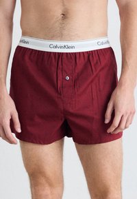 Calvin Klein Underwear BOXER SLIM 2 PACK MODERN COTTON STRETCH - Bokseršorti - black/red