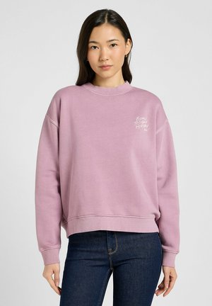 Lee LONG SLEEVE GRAPHIC CREW - Sweatshirt - plumberry
