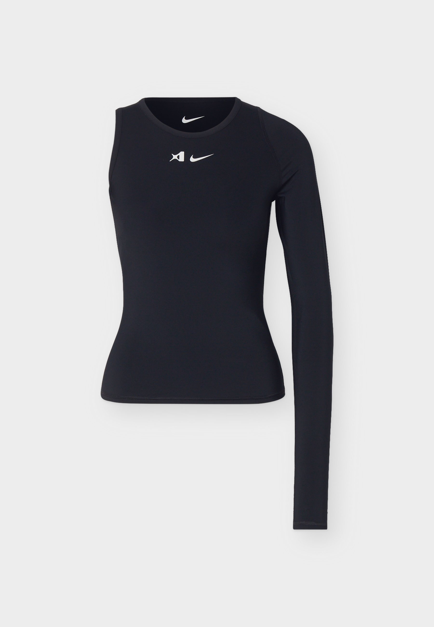 Nike Performance A'JA A'SYMMETRIC - Top s dlouhým rukávem - black/white