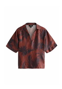 REGULAR FIT  - Pluus - brown navy palm print