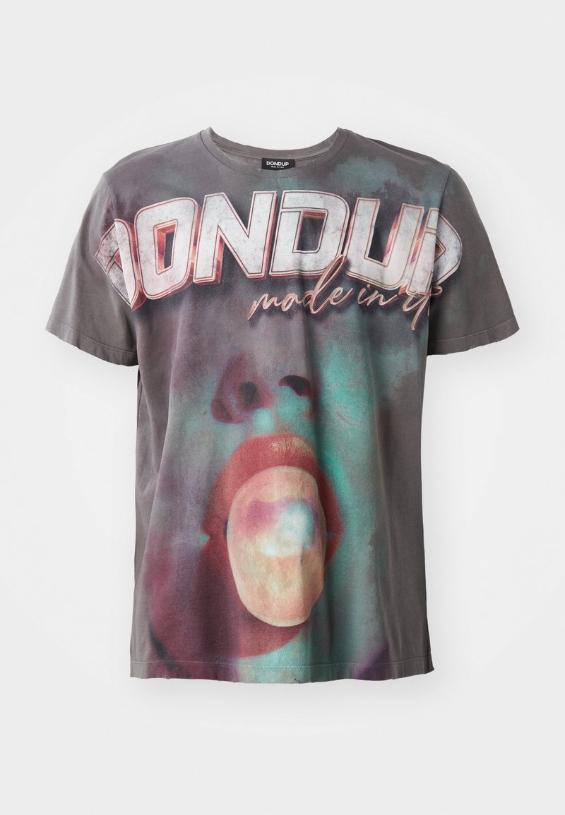 Dondup T-shirt print antraciet