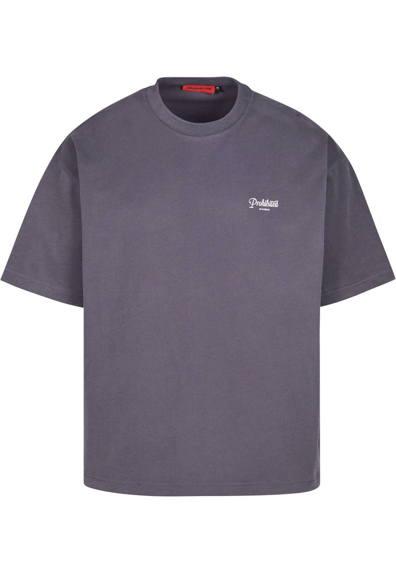 PROHIBITED UNISEX - Print T-shirt - grey - Zalando