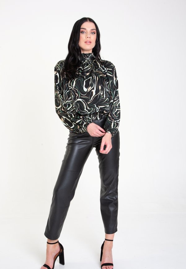 HIGH NECK SHIRRED  - Blouse2