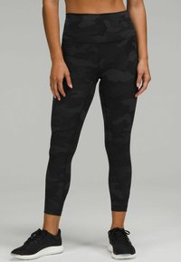 lululemon WUNDER TRAIN HIGH-RISE 64cm - Tights - heritage camo deep coal multi
