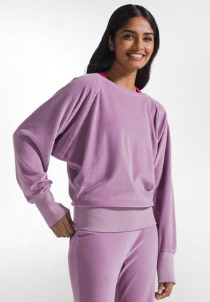 Deha, BOAT NECK CHENILLE SWEATSHIRT - SWEATER - Sweater - purple