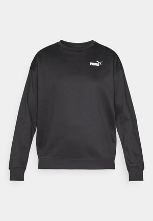 Sudadera negra confeccionada en tejido suave, con cuello redondo y mangas largas. Incluye un logo blanco de Puma en el pecho.
