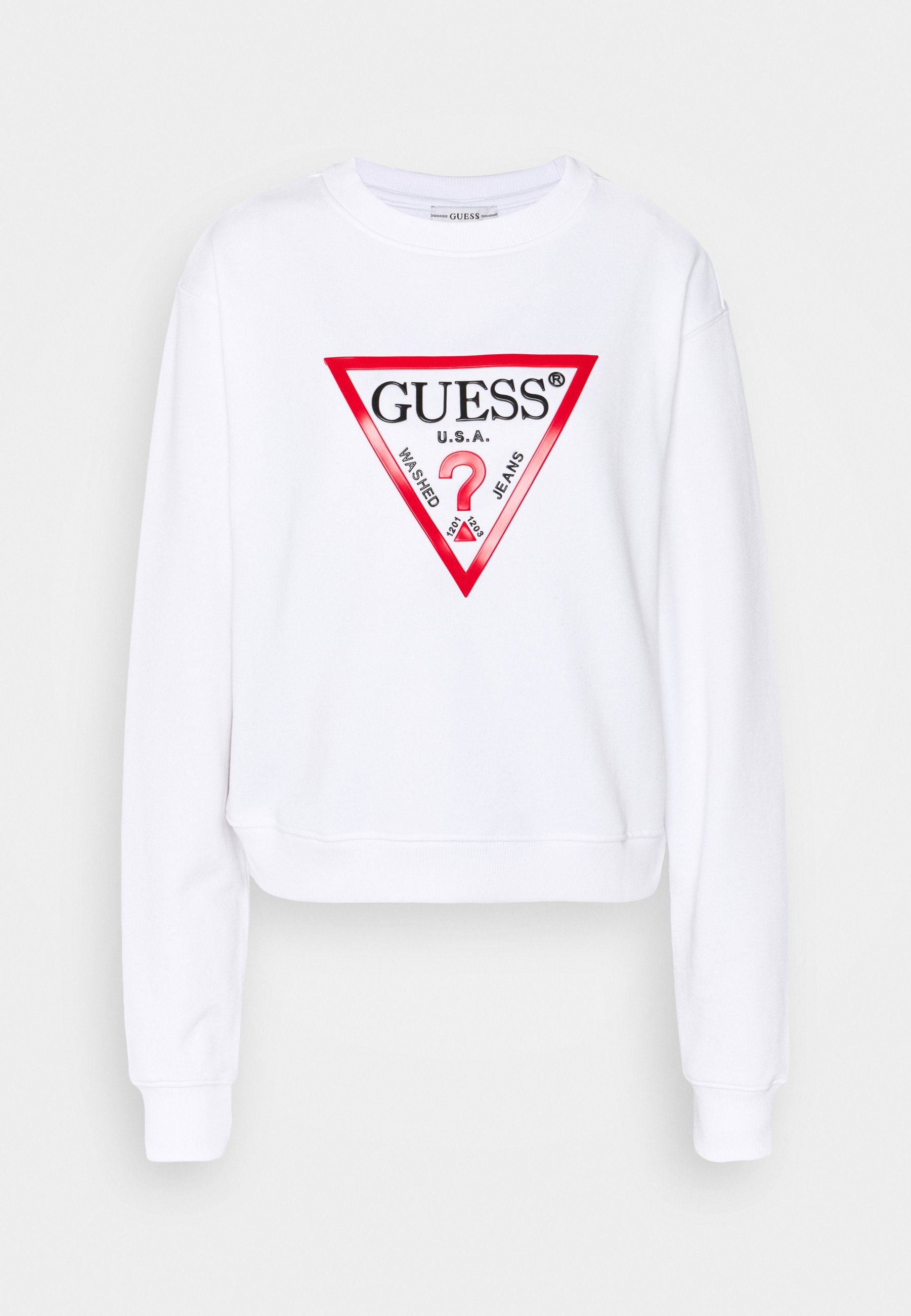 guess triangle logo sweatshirt