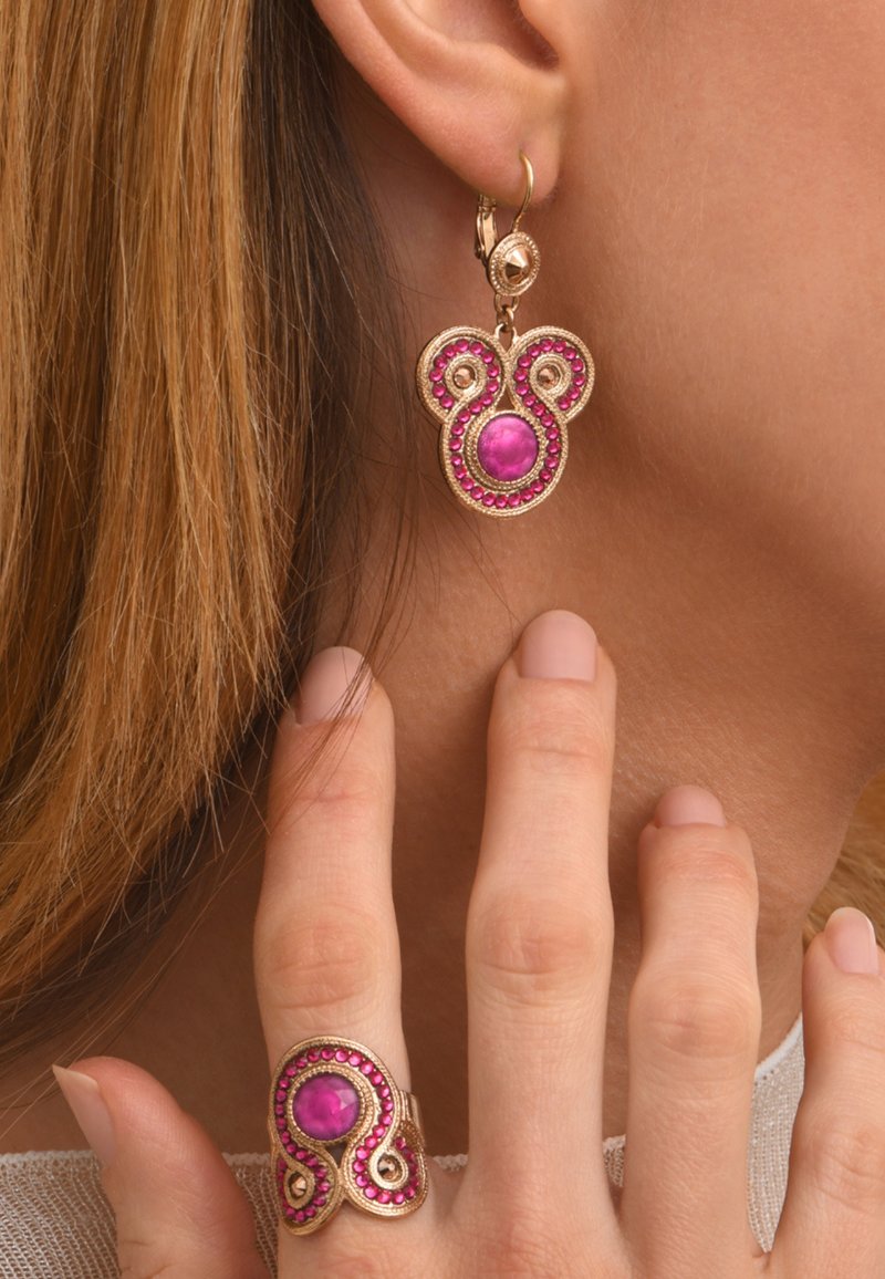 Satellite Paris FASHIONABLE PRESTIGE CRYSTAL SLEEPER CIRCUS - Boucles d'oreilles - pink