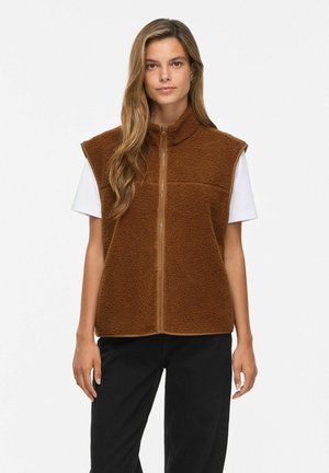 VILA WAISTCOAT VIMARLON TEDDY - Vest - toffee