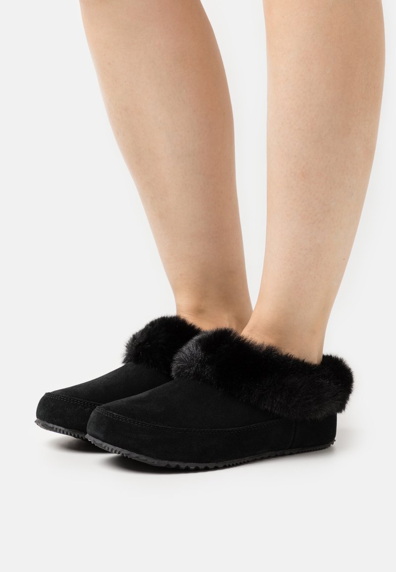 Sorel GO COFFEE RUN - Tohvelit - black/sea salt