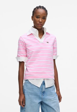 KARL LAGERFELD IKON STRIPE SSLV POLO - Πόλο - blue-lilac stripes
