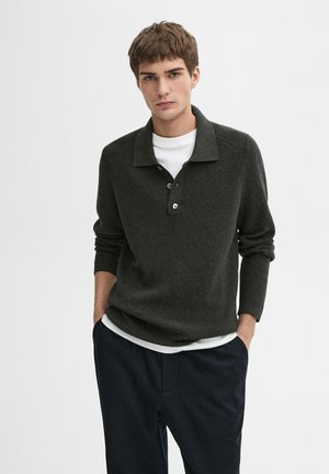 POLO COLLAR  - Pullover - grey