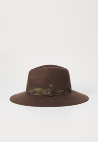 Lauren Ralph Lauren RIBBON-TRIM WOOL FELT FEDORA - Šešir - deep mahogany