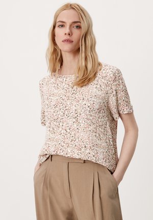 Bluse - rose coral aop