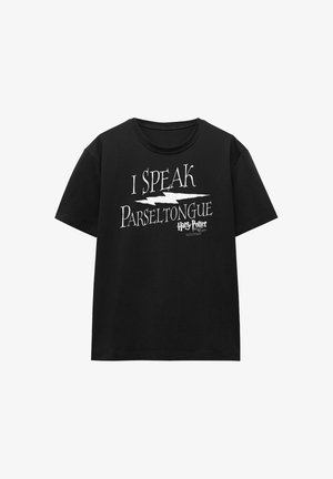 Cotton Soul, HARRY POTTER I SPEAK PARSELTONGUE - Print T-shirt - black