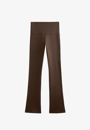 OYSHO, HIGH-RISE COMFORTLUX FLARE - Tights - brown