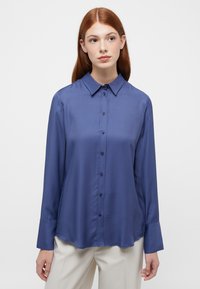 Eterna VISCOSE SHIRT - REGULAR FIT - Button-down blouse - indigo