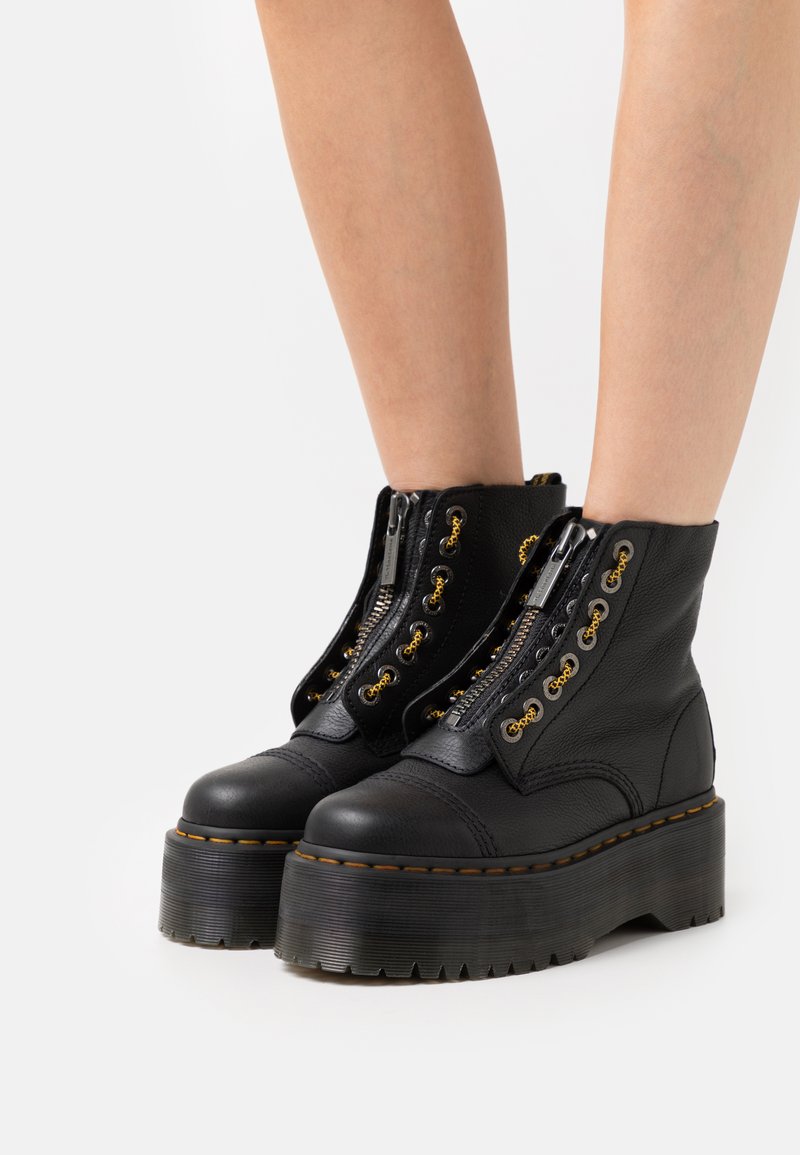 Dr. Martens SINCLAIR MAX - Stivaletti con plateau - black pisa