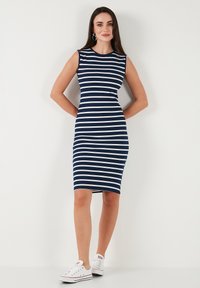 SLIM FIT - Egyenes szabású ruha - indigo white