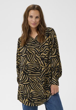 Tunika - kelp black graphic lines