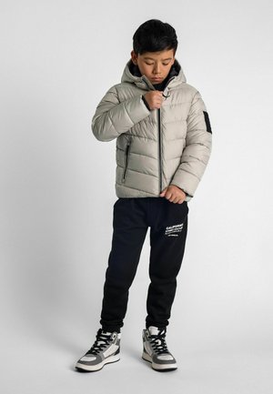 WITH REFLECTIVE PRINT  - Winter jacket - light grey
