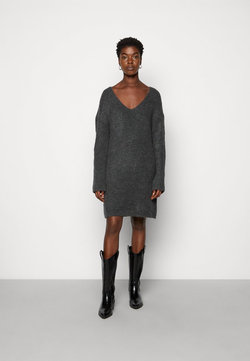 Anna Field Jumper dress mottled grey Zalando.ie