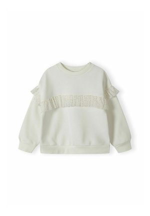 CREW NECK WITH FRILLS  - Sweatshirt - off white