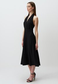 Jimmy Key DOUBLE BREASTED NECK MIDI - Cocktailkleid/festliches Kleid - black
