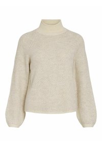 VILA NECK - Strickpullover - eggnog