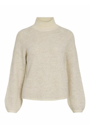 VILA VILORY HIGH NECK  - Pulover - eggnog