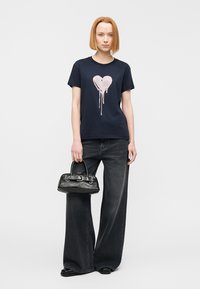 Zadig & Voltaire WALK FLOWING HEART - Μπλουζάκι με στάμπα - encre