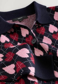 REGULAR FIT - SUPERSOFT - Strickjacke - navy blue and pink heart