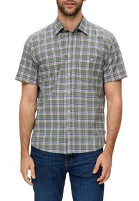 s.Oliver REGULAR KURZARM MIT AUFGESETZTER TASCHE - Overhemd - tannengrün