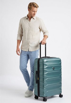 Delsey Paris, METEOR 4 ROLLEN TROLLEY L 78 CM MIT DEHNFALTE UNISEX - Maleta de cabina - petrol
