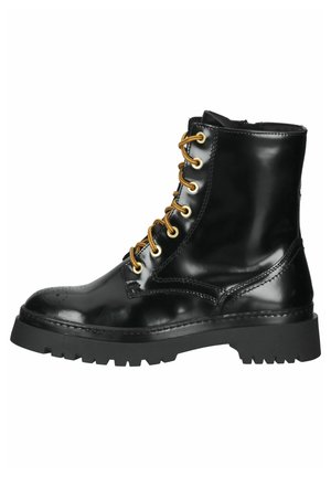 Schnürstiefelette - black