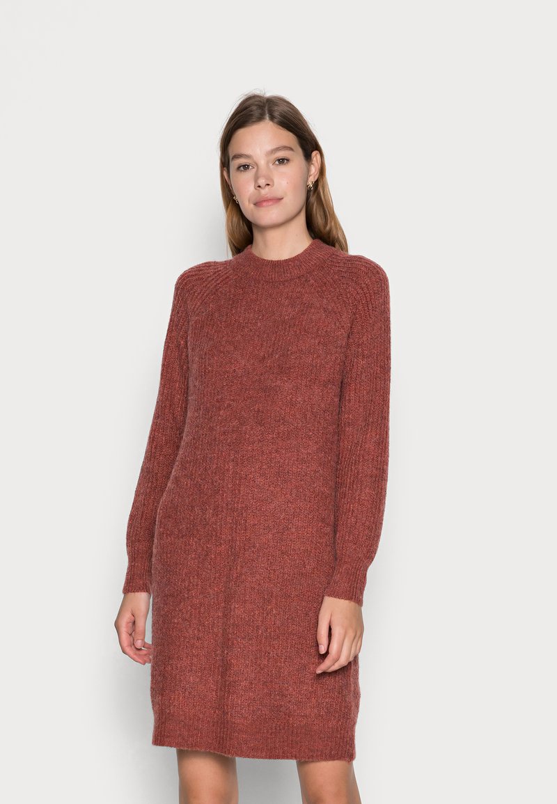 ONLY ONLVANNES DRESS Jumper dress red ochre/red Zalando.co.uk