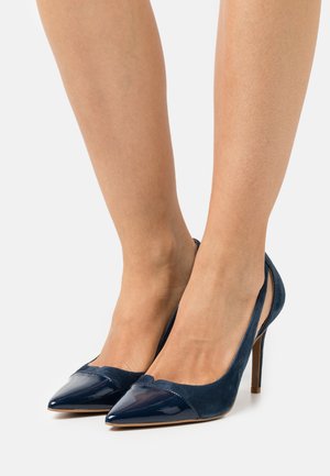LEATHER - Lodičky na vysokém podpatku - blue