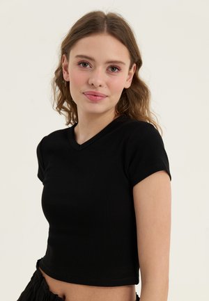 Even&Odd T-shirt basic - black