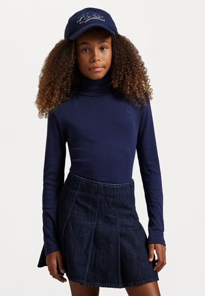 RIBBED COTTON BLEND TURTLENECK - Svetrík - newport navy