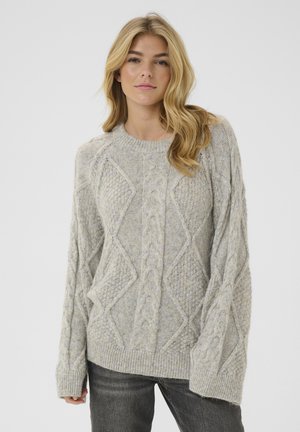 VERA - Strickpullover - light grey glitter