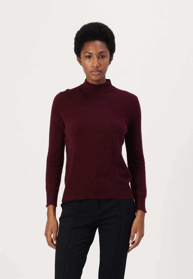pure cashmere MOCKNECK - Pulóver - burgundy