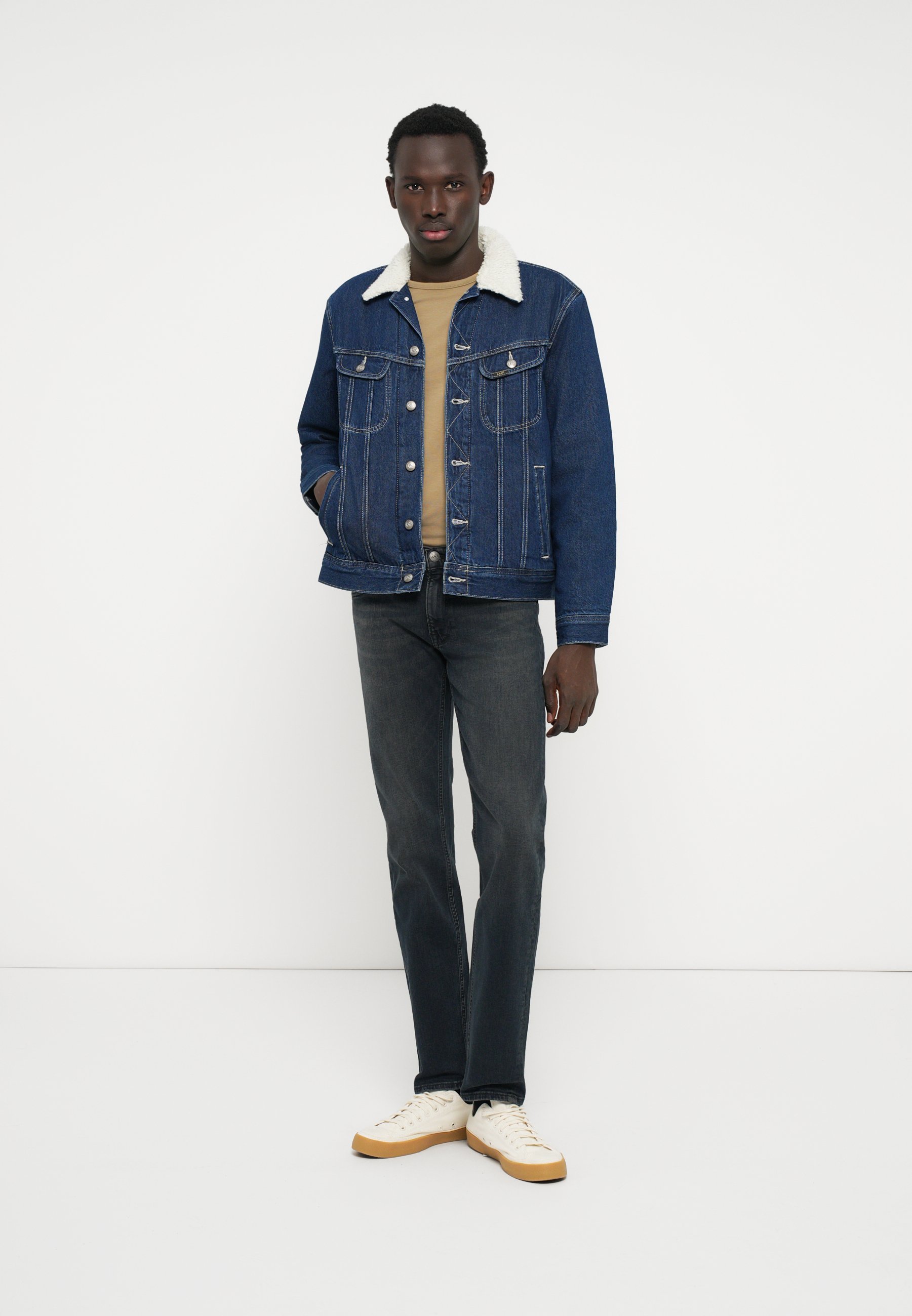 Lee SHERPA JACKET - Denim jacket - blue denim - Zalando.co.uk
