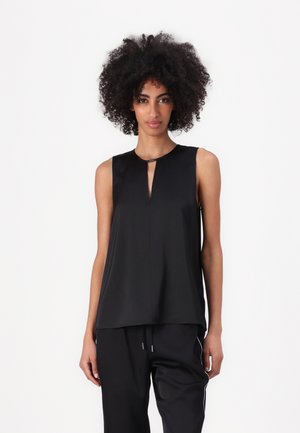 DRAPEY METAL BLOUSE - Topper - black