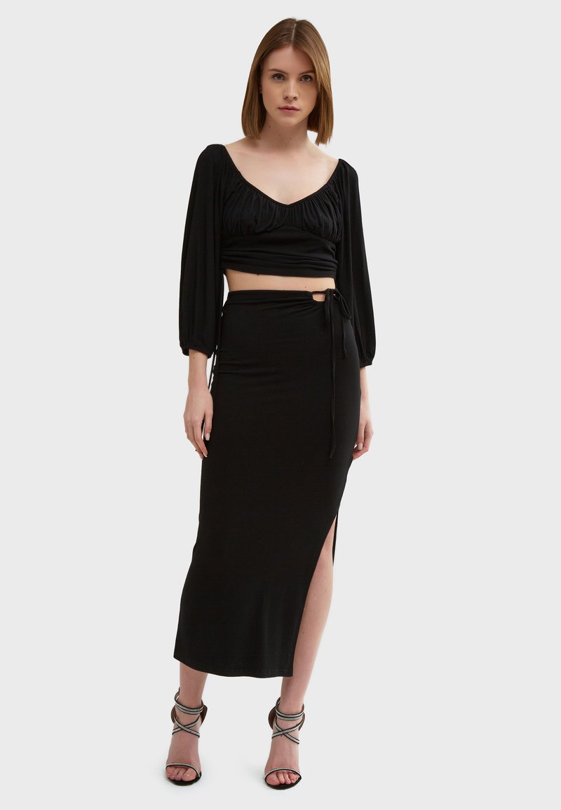 Damen Jeansröcke | INFLUENCER Bleistiftrock black/schwarz - HW31956 Damen Jeansröcke | INFLUENCER Bleistiftrock black/schwarz - HW31956