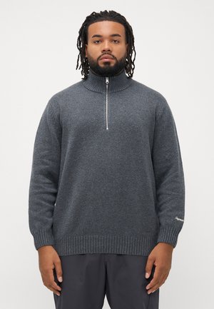 JORNORREBRO HALF ZIP  - Neule - dark grey melange