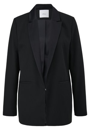 s.Oliver BLACK LABEL MIT REVERSKRAGEN - Blazer - schwarz