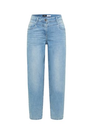 Cecil, HIGH WAIST BARREL LEG JEANS IM LOOSE FIT - Jeans Tapered Fit - light blue random bleached
